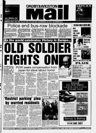 cover page of Oadby & Wigston Mail published on May 11, 1995