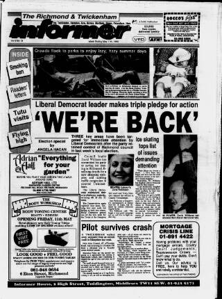 cover page of Richmond Informer published on May 11, 1990