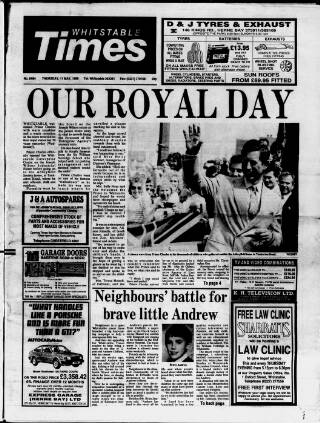 cover page of Whitstable Times and Herne Bay Herald published on May 11, 1989