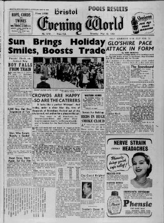cover page of Bristol Evening World published on May 12, 1951