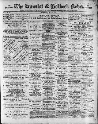 cover page of South Leeds Echo published on May 11, 1889