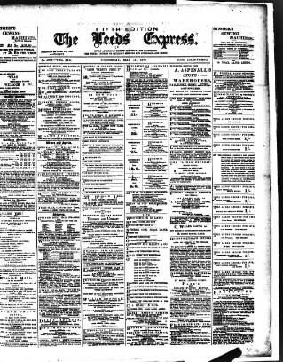 cover page of Leeds Evening Express published on May 11, 1876