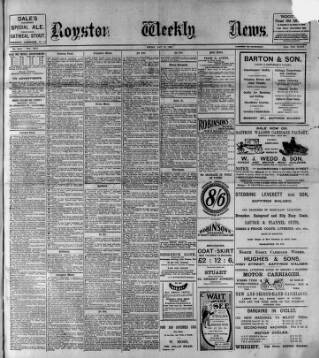 cover page of Royston Weekly News published on May 27, 1910
