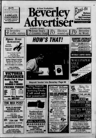 cover page of Beverley Advertiser published on May 14, 1999