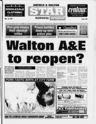 cover page of Anfield & Walton Star published on May 12, 1994