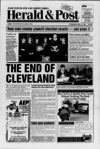 cover page of East Cleveland Herald & Post published on May 12, 1993
