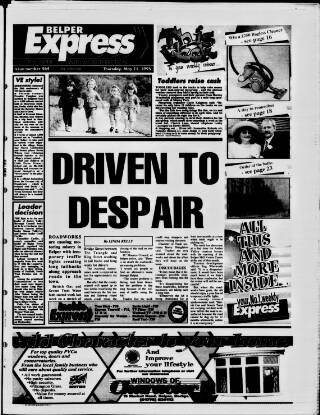 cover page of Belper Express published on May 11, 1995