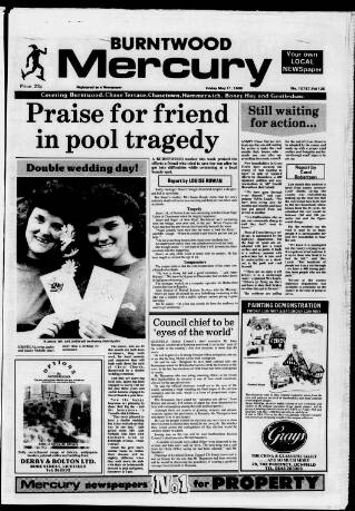 cover page of Burntwood Mercury published on May 11, 1990