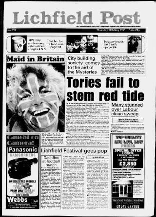 cover page of Lichfield Post published on May 11, 1995