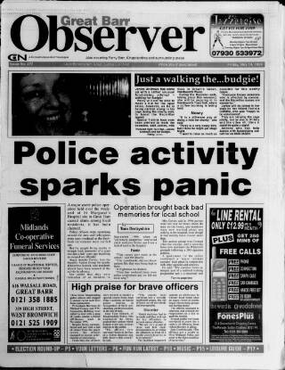 cover page of Great Barr Observer published on May 14, 1999