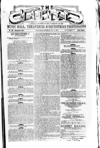 cover page of Magnet (Leeds) published on May 12, 1883