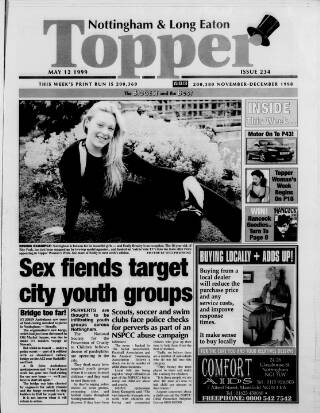 cover page of Nottingham & Long Eaton Topper published on May 12, 1999