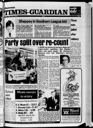 cover page of Sheerness Times Guardian published on May 11, 1979