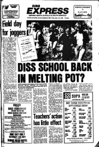 cover page of Diss Express published on May 11, 1979