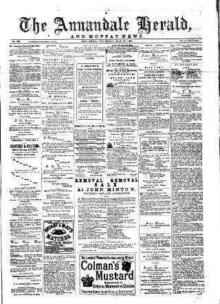 cover page of Annandale Herald and Moffat News published on May 12, 1881