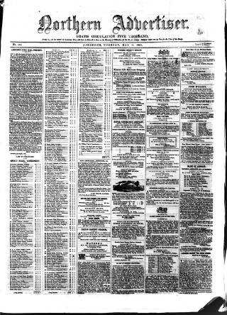 cover page of Northern Advertiser (Aberdeen) published on May 11, 1858