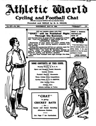 cover page of Athletic Chat published on May 27, 1908