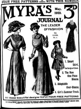 cover page of Myra's Journal of Dress and Fashion published on May 1, 1910