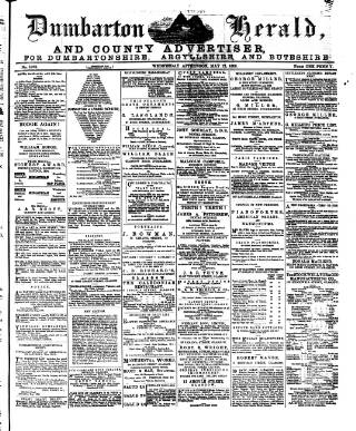 cover page of Dumbarton Herald and County Advertiser published on May 12, 1886