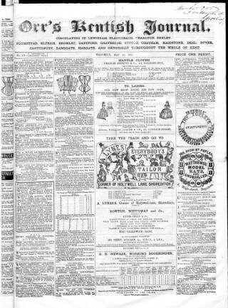 cover page of Orr's Kentish Journal published on May 11, 1861