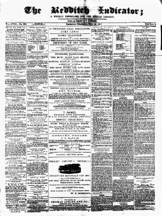 cover page of Redditch Indicator published on May 12, 1877