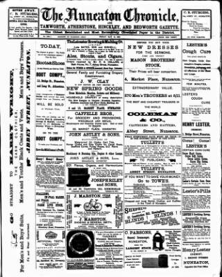 cover page of Nuneaton Chronicle published on May 12, 1893