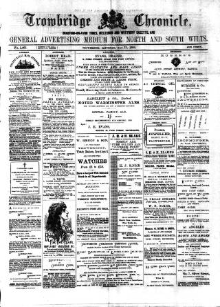 cover page of Trowbridge Chronicle published on May 11, 1889