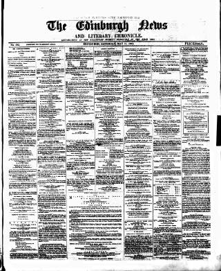 cover page of Edinburgh News and Literary Chronicle published on May 11, 1861