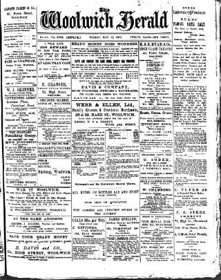 cover page of Woolwich Herald published on May 11, 1900