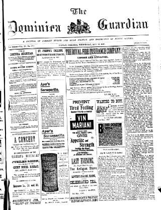 cover page of Dominica Guardian published on May 12, 1897