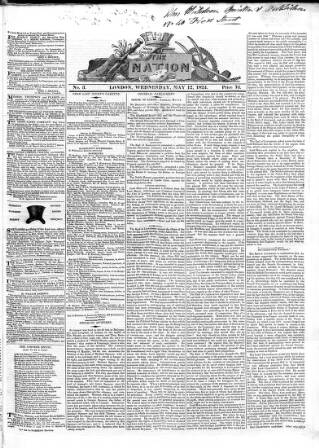 cover page of Nation published on May 12, 1824