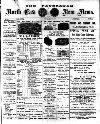 cover page of Faversham News published on May 11, 1901