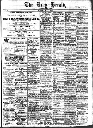 cover page of Bray and South Dublin Herald published on May 11, 1878