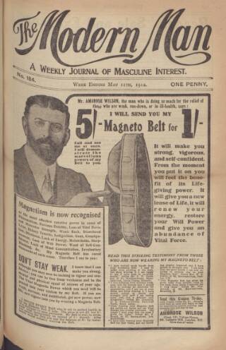 cover page of Modern Man published on May 11, 1912
