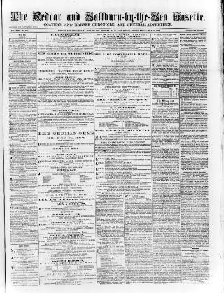 cover page of Redcar and Saltburn-by-the-Sea Gazette published on May 11, 1877