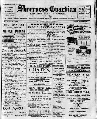 cover page of Sheerness Guardian and East Kent Advertiser published on May 11, 1929