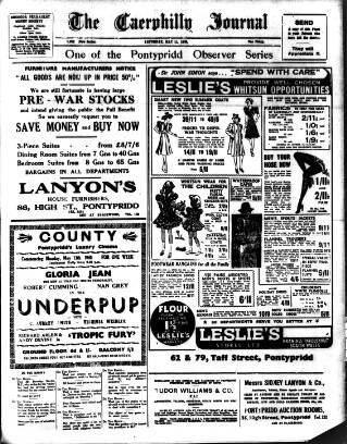 cover page of Caerphilly Journal published on May 11, 1940