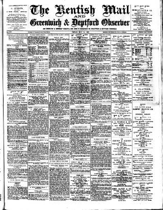 cover page of Greenwich and Deptford Observer published on May 11, 1900