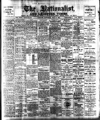 cover page of Carlow Nationalist published on May 11, 1907