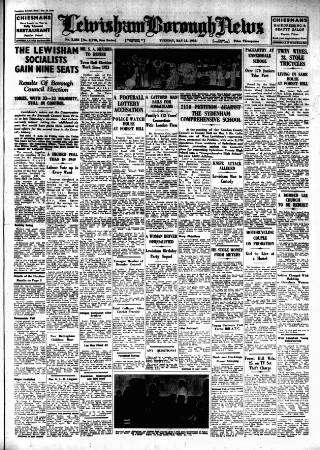cover page of Lewisham Borough News published on May 12, 1953