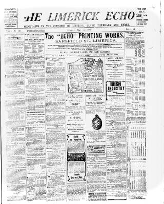 cover page of Limerick Echo published on May 12, 1908