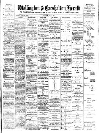 cover page of Wallington & Carshalton Herald published on May 11, 1895
