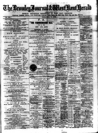 cover page of Bromley Journal and West Kent Herald published on May 11, 1888