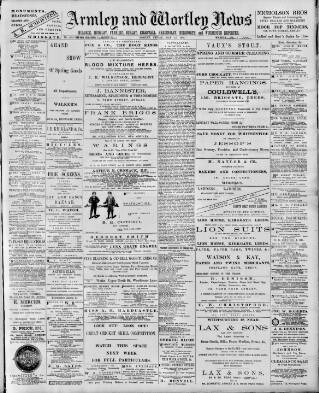 cover page of Armley and Wortley News published on May 12, 1899