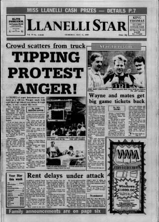 cover page of Llanelli Star published on May 11, 1989
