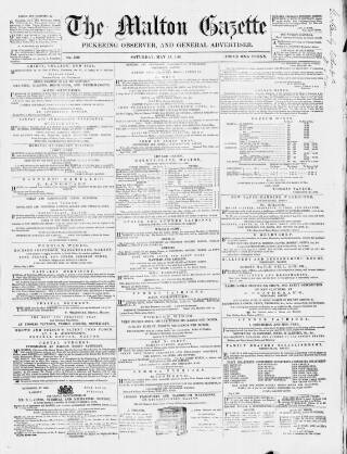 cover page of Malton Gazette published on May 11, 1861