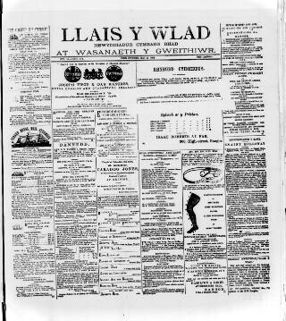cover page of Llais Y Wlad published on May 11, 1883