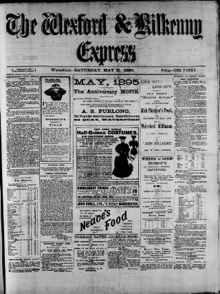 cover page of Wexford and Kilkenny Express published on May 11, 1895