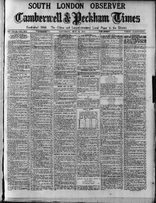 cover page of South London Observer published on May 11, 1918