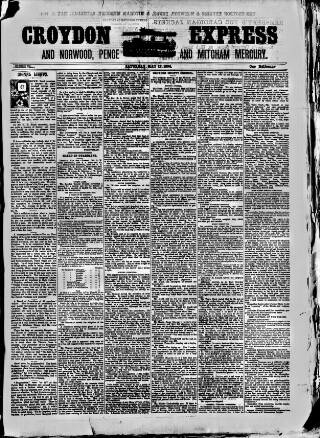 cover page of Croydon Express published on May 12, 1894